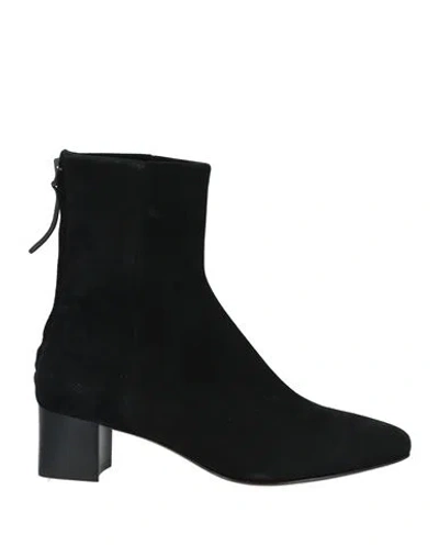 Legres Woman Ankle Boots Black Size 7 Leather