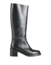 Legres Woman Boot Black Size 8 Leather In Black
