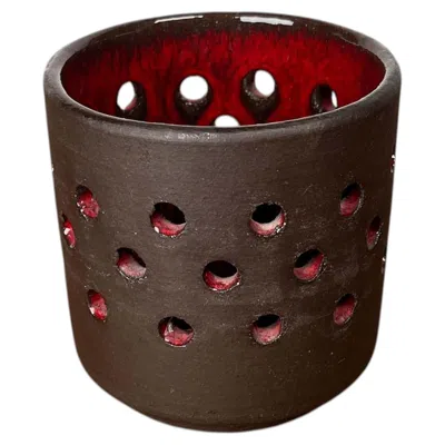 Pre-owned Lehmann Mid-century Modern Danish Studio Pottery Candleholder From  Pottery, 1960 In Black
