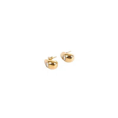 Lei & Mar Co. Women's Gold The Solitaire Huggies