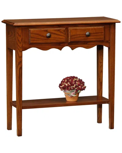 Leick Home 2-drawer Petite Console With Shelf In Brown