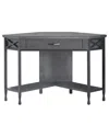 Leick Home Chisel & Forge Corner Computer Desk In Gray