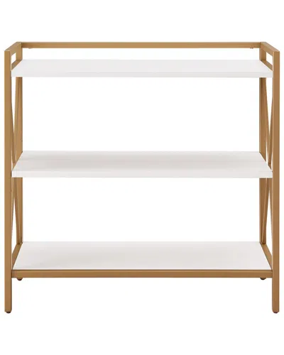 Leick Home Claudette Mixed Metal & Wood 3-tier Bookshelf