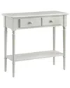 Leick Home Coastal Solid Wood Hall Console Table With Drawer Storage In White