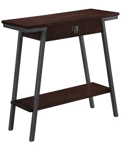 Leick Home Empiria Wood & Metal Console Table With Drawer In Brown
