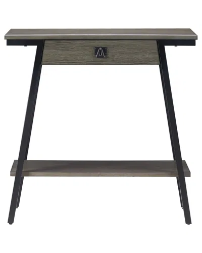Leick Home Empiria Wood & Metal Console Table With Drawer In Gray