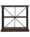 Leick Home Finnick Mixed Metal & Wood Adjustable Bookshelf In Brown