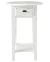Leick Home Haven Ridge Oval End Table In Farmhouse White In White