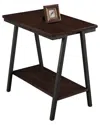 Leick Home Leick Furniture Empiria Wood & Metal Narrow End Table With Shelf In Brown