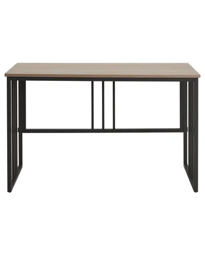 Leick Home Mission Folding Slatted Desk In Black