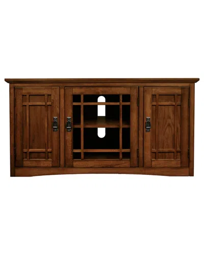 Leick Home Mission Solid Wood Corner Tv Stand For 50in Tvs In Brown