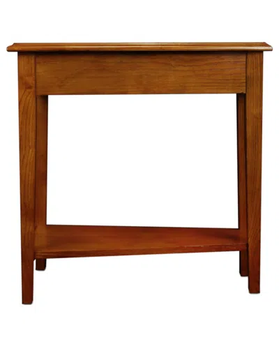 Leick Home Recliner Wedge Table With Shelf In Brown