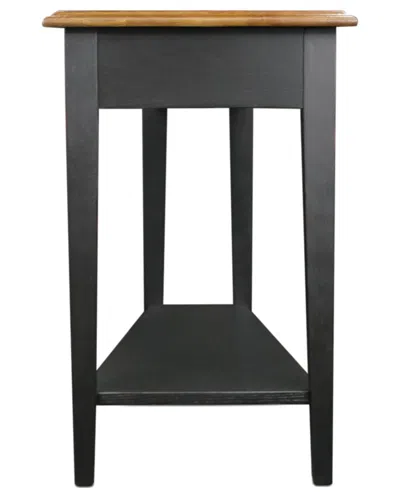 Leick Home Recliner Wedge Table With Shelf In Gray