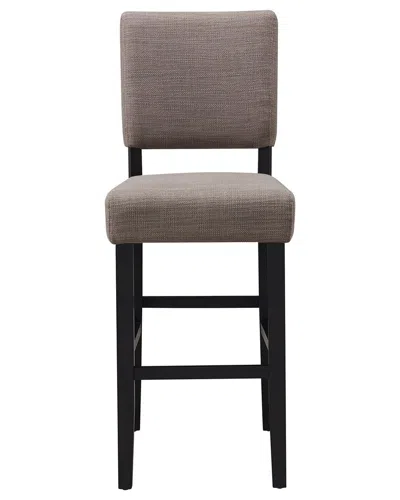 Leick Home Set Of 2 Upholstered Back Bar Stool In Black