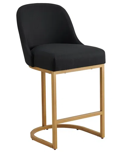 Leick Home Set Of 4 Barrelback Counter Stools With High Density Foam Seat In Gold