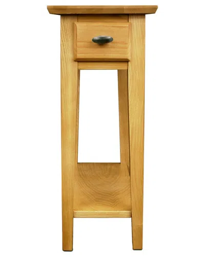 Leick Home Teegan Narrow 1-drawer Side Table With Shelf In Brown