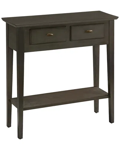 Leick Home Teegan Solid Wood 2-drawer Entryway Console Table With Shelf In Brown