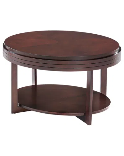 Leick Home Teo Solid Wood Oval Small Coffee Table With Shelf In Animal Print