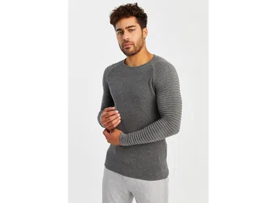 Leif Nelson Men's Knit Pullover In Gray
