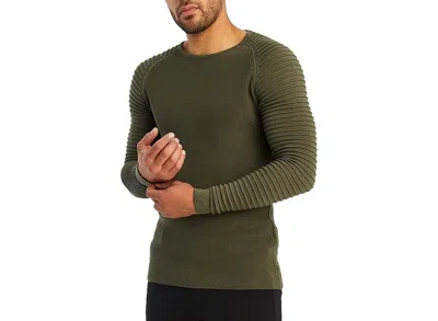 Leif Nelson Men's Knit Pullover In Khaki