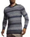 Leif Nelson Men's Stylish Sweater Longsleeve Pullover Sweatshirt Hoodie For Men Slim Fit In Anthracite
