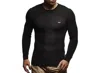 Leif Nelson Men's Sweater Pullover Hoodie Basic Crew Neck Sweatshirt Longsleeve Slim Fit In Black