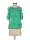 Leifnotes 3/4 Sleeve Blouse In Green