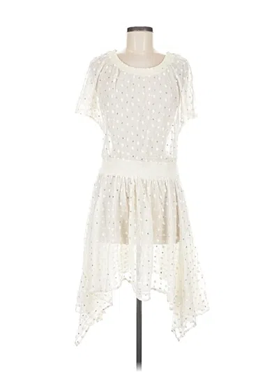 Pre-owned Leifnotes Cocktail Dress In White