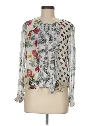 Pre-owned Leifnotes Long Sleeve Blouse In Silver