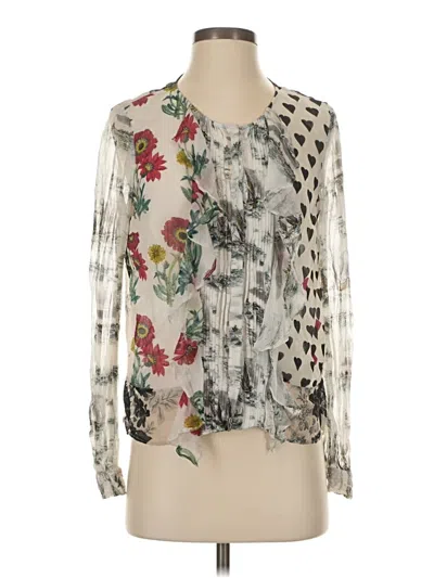 Pre-owned Leifnotes Long Sleeve Blouse In White