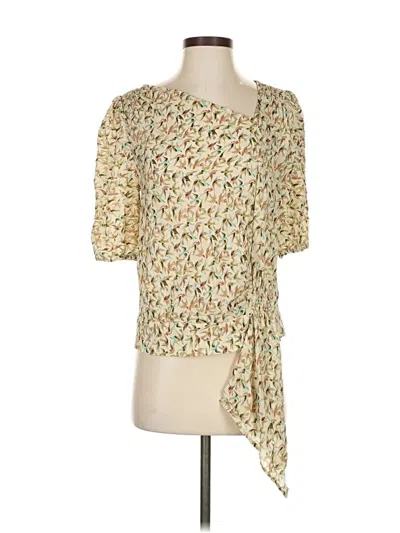 Pre-owned Leifnotes Short Sleeve Blouse In White