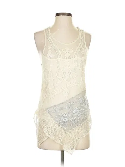 Pre-owned Leifnotes Sleeveless Blouse In White