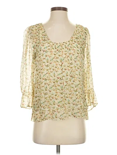 Pre-owned Leifsdottir 3/4 Sleeve Blouse In Ivory