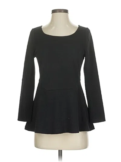 Pre-owned Leifsdottir 3/4 Sleeve Top Black Boatneck Tops