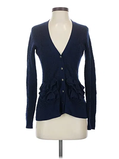 Pre-owned Leifsdottir Cashmere Cardigan Sweater In Blue