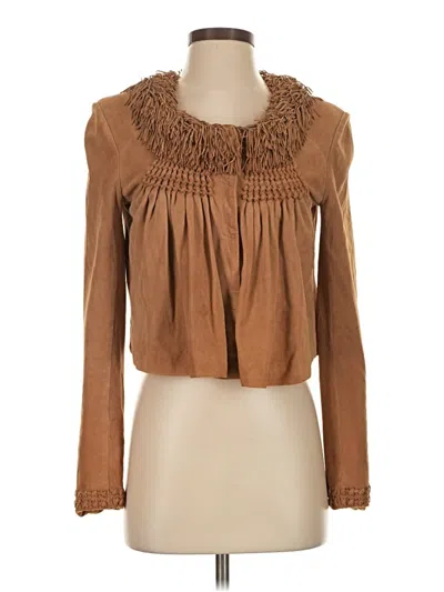 Pre-owned Leifsdottir Leather Jacket In Brown