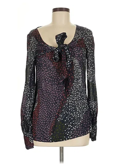 Pre-owned Leifsdottir Long Sleeve Blouse In Black