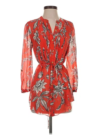 Pre-owned Leifsdottir Long Sleeve Blouse In Red