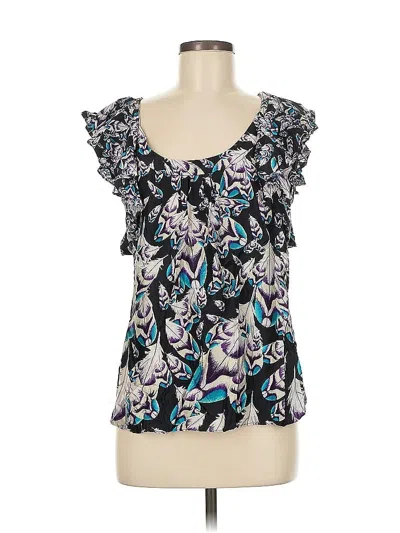 Pre-owned Leifsdottir Short Sleeve Blouse In Black