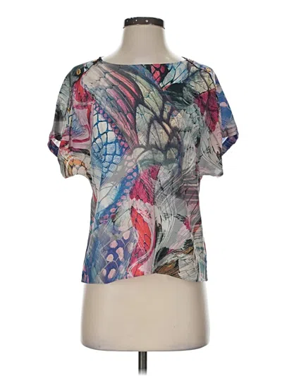 Pre-owned Leifsdottir Short Sleeve Blouse In Gray