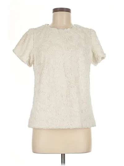 Pre-owned Leifsdottir Short Sleeve Blouse In Ivory