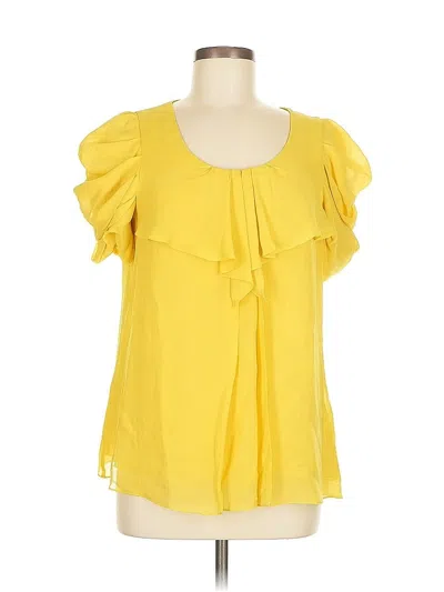 Pre-owned Leifsdottir Short Sleeve Blouse In Yellow