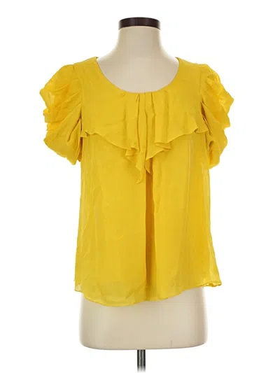 Pre-owned Leifsdottir Short Sleeve Blouse In Yellow