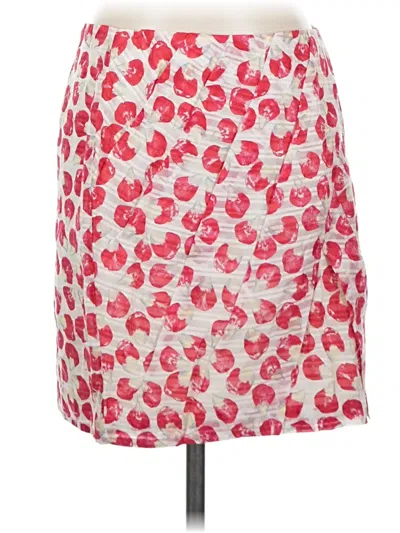 Pre-owned Leifsdottir Silk Skirt In Red