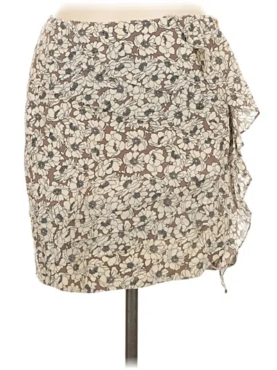 Pre-owned Leifsdottir Silk Skirt In White