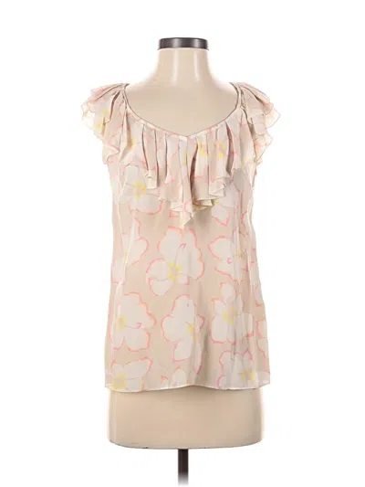 Pre-owned Leifsdottir Sleeveless Silk Top Pink Sweetheart Neckline Tops