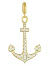Leigh Maxwell 18k Yellow Gold Diamond Anchor Pendant In Gold