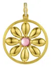 Leigh Maxwell 18k Yellow Gold Flower Tourmaline Pendant In Gold