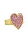 Leigh Maxwell 18k Yellow Gold Heart Sapphire Ring In Gold