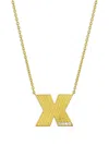 Leigh Maxwell 18k Yellow Gold Letter X Diamond Necklace In Gold